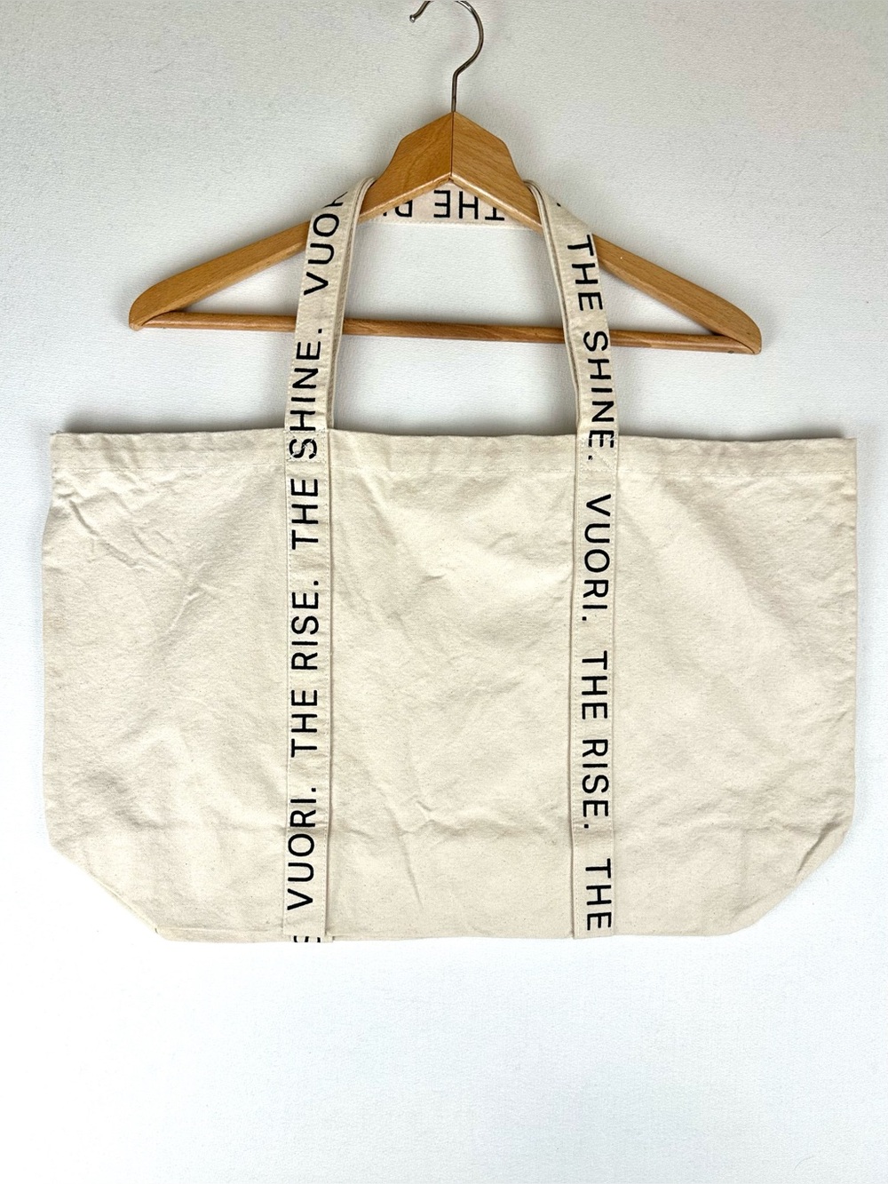 Vuori Tote Bag Large Canvas Everyday Use Shoulder Bag The Rise The Shine